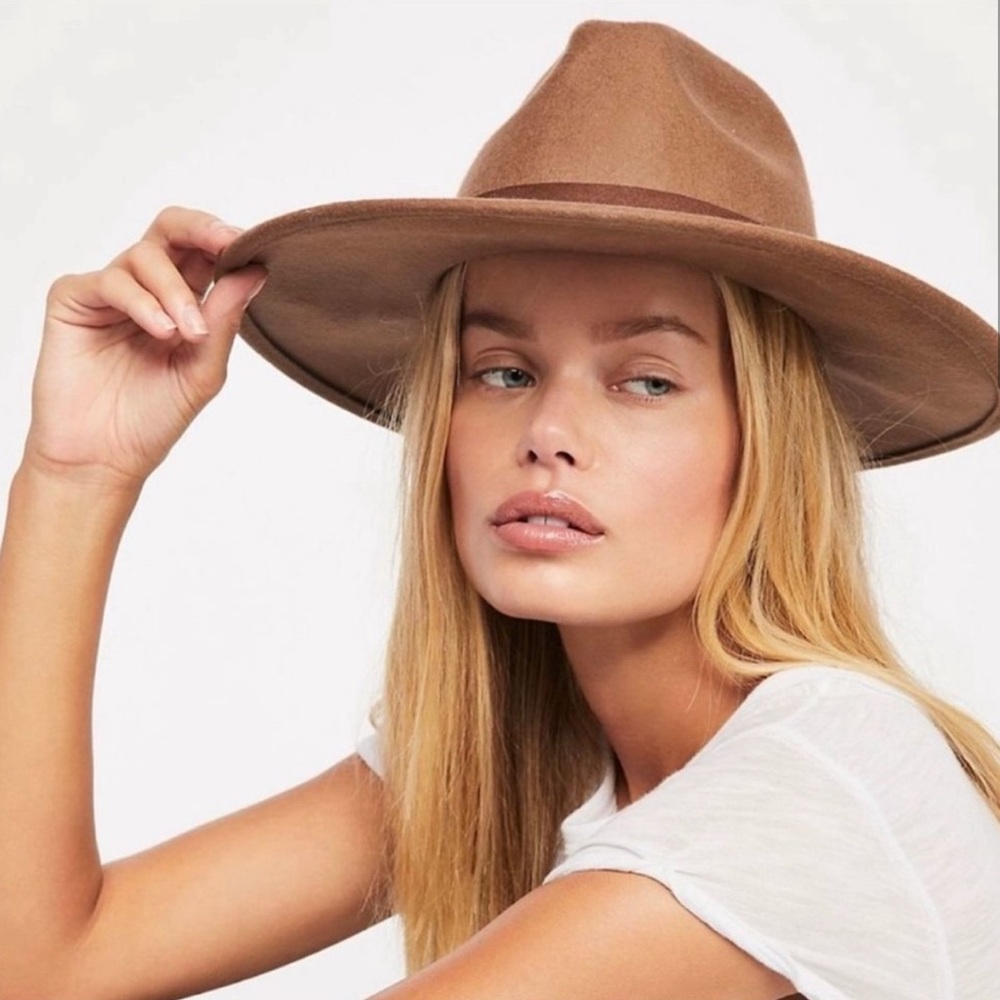 Free People Beaumont Hat - Elegant Brown Felt Women's Hat